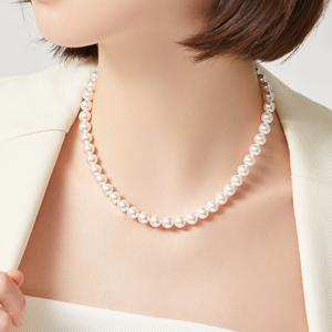 14k 클래식 스와진주 비드 목걸이8mm_기본장식