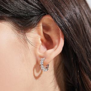 14k 플로럴 랩 다이아몬드 링귀걸이