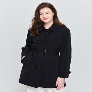 헤지스 여성 HSCO5B201BK [트렌치]블랙 싱글버튼 경량 하프 코트