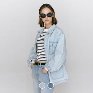 375510 여 오버핏 데님 자켓