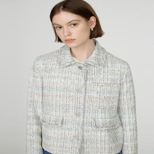 닥스 여성 [[25SS]] DLJA5B207B1 [트위드]블루 짜임 글리터 면혼방 자켓