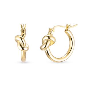 18k 볼륨 꼬임 매듭 링귀걸이