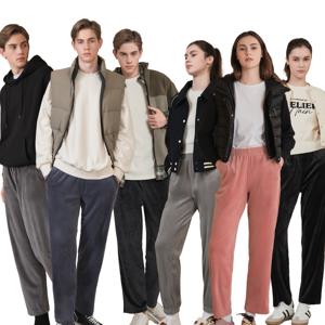 [방송히트] P002 골지 벨로아 기모 수면잠옷 외출복 팬츠 3종