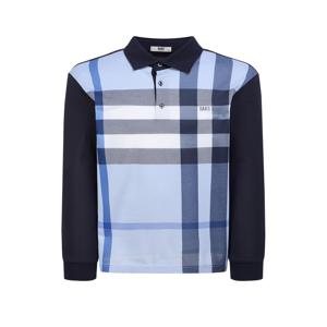남성 [[25SS]] WMTS5AC01N2 [스테디셀러] 네이비 체크배색 면혼방 긴팔카라티셔츠