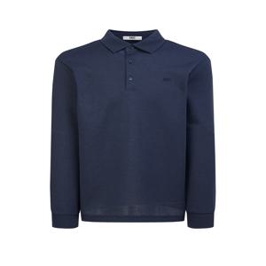 남성 [[25SS]] WMTS5AC31N3 [스테디셀러] 네이비 로고자수 면혼방 긴팔카라티셔츠