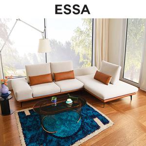 2] 페르소나 4인 코너형 스윙기능 리브 패브릭 소파