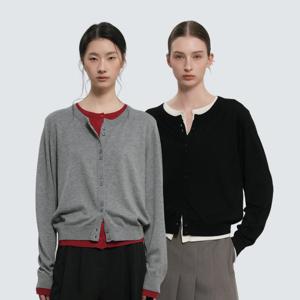 더블 레이어드 크루넥 가디건[3COL]/GF1LKC509