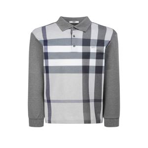 남성 [[25SS]] WMTS5AC01G2 [스테디셀러] 그레이 체크배색 면혼방 긴팔카라티셔츠