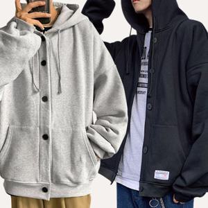 후드 자켓 오버핏 기모 아우터 무지 후리스 후드집업 후드티 남자맨투맨 커플후드티