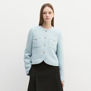 [정가 228,000원]트위드 포켓 라운드넥자켓 AWWJKP11140