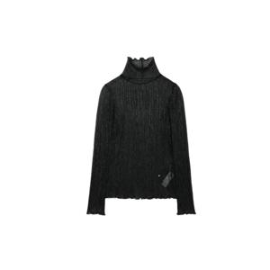 게스진 여성 시어링 반넥 긴팔티 YP3K2415