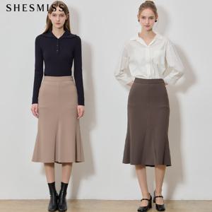 (SHESMISS)] 슬릿 헴 머메이드 스커트 (택가격: 178000원)