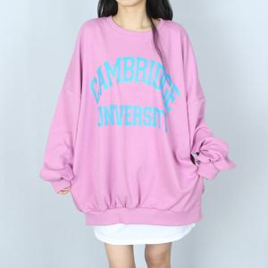 [브리치]  / (빅사이즈) 3색 레터링 라운드 오버핏 맨투맨 남녀공