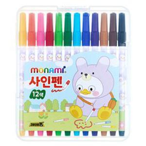 모나미 펭수 사인펜 12색 세트, 혼합색상, 1세트
