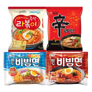 봉지라면모음(라볶이 4개+비빔면 5개+비빔면 매운맛 5개+신라면 5개)
