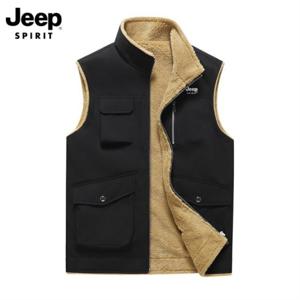 JEEP SPIRIT 지프 가을겨울 램스울 남성조끼 면조끼 보온 기모조끼