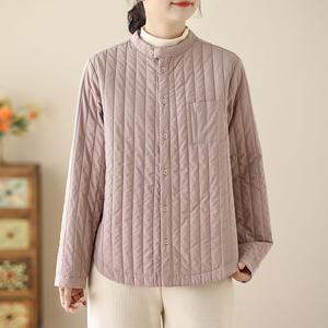 일본 차이나넥 슬림핏 패딩 점퍼 여성 루즈핏 경량 패딩 누빔 보온 패딩 점퍼