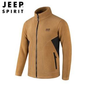 JEEP 남성 캐주얼 폴라 플리스 집업 자켓