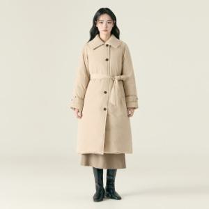 (스타필드 안성 로엠) 니트카라 트렌치 롱다운_RMJDF4CR14