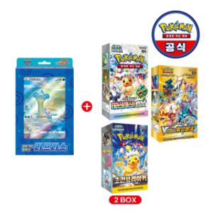 포켓몬 카드 게임 점보카드컬렉션 라프라스 + 테라스탈페스타 ex + Vstar유니버스 + 초전브레이커(2박스)