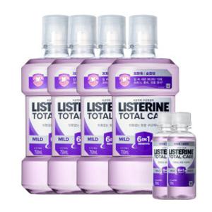 리스테린 토탈케어 마일드 750ml 4개 + 토탈케어 마일드 100ml 2개 증정