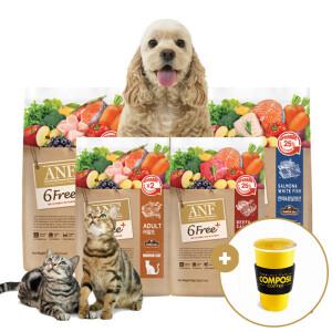 (컴포즈 아메리카노증정) ANF 강아지사료 고양이사료 식스프리플러스 5.6kg 건식 강아지고양이캔