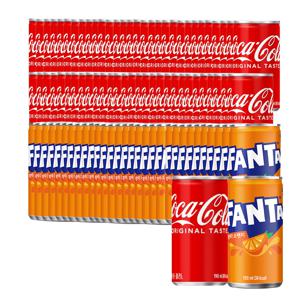 코카콜라+코카콜라+환타오렌지 190ml 90캔 (각 30개)