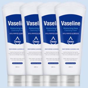 (설빅세일)바세린 클렌징폼 220ml 4개 대용량 폼클렌징 수분 진정 딥클렌징