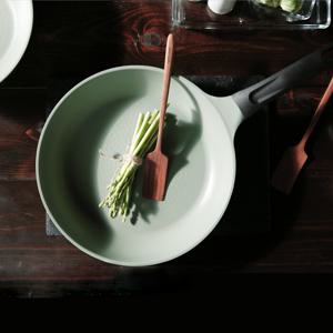 이너홈 통주물 프라이팬 인덕션 IH용 후라이팬 올리브 그린 28CM