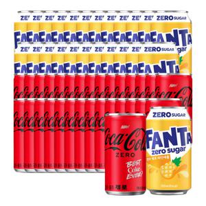 코카콜라제로 190ml x 30캔 + 환타제로파인 350ml x 24캔