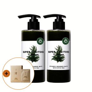 원더바스 슈퍼 베지톡스 버블 팩클렌저 그린 300ml 펌프형 2개