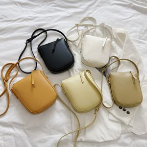 스퀘어 여성 크로스백 지퍼형 무지 미니 핸드폰가방 ODM-CROSS2