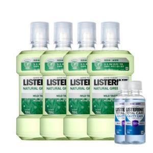 리스테린 내추럴 그린티 750ml 4개 + 토탈케어 캐비티케어 마일드 100ml 2개 증정