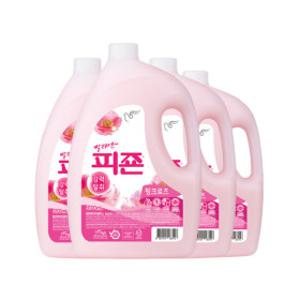 피죤 섬유유연제 3100ml 4개 핑크로즈