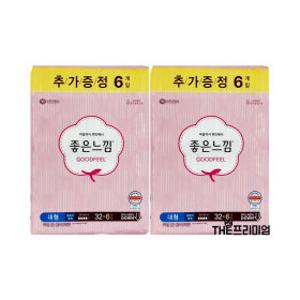 좋은느낌 에어핏쿠션 울트라 대형32+6Px2팩 생리대