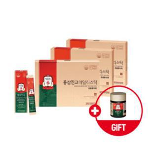 정관장 홍삼진고 데일리스틱 20포X3박스 + 홍삼진고 100g 1박스 메가스폰서십단독구성+쇼핑백 동봉