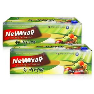 뉴랩 뉴커터랩(20cm x 100m) x2개 이지커팅랩/위생랩/비닐랩