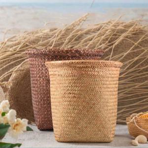 세이프티 다용도 라탄바구니 세탁 화분커버 장난감정리 오렌지소형