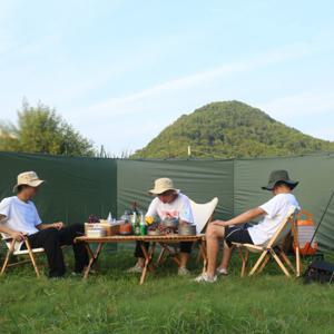 윈드스크린 캠핑 야외 불멍 쉘터 바람막이 사생활보호 사이드월 타프 윈드바이저 가림막 4.4M 그린