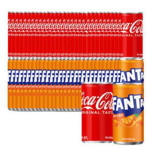코카콜라+환타오렌지 190ml 60캔 (각 30캔)