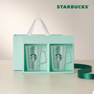 스타벅스 사이렌 핸들 글라스 500ml(2P)