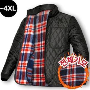 macci(마찌) 깔깔이 최고급형 체크 기모 안감 경량 하이넥 누빔 점퍼 상의 빅사이즈