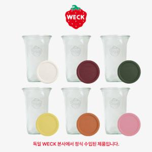 WECK 콰드로 769(795ml) 유리병 6개+실리콘뚜껑 6개