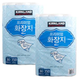 커클랜드 프리미엄 화장지 3겹 30롤2개 롤휴지두루마리_