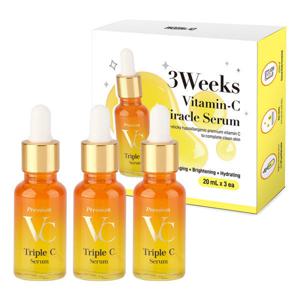 닥터메디엠 비타민C 세럼20mlX3개 기획세트 + 아쿠아크림50ml+물티슈/잡티 기미/미백 주름개선/비타민에센스