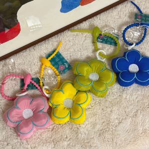 다니샵 푹신푹신 꽃키링 미니 귀여운 가방 자동차 모루인형 차키 열쇠고리 백꾸 가꾸 키홀더