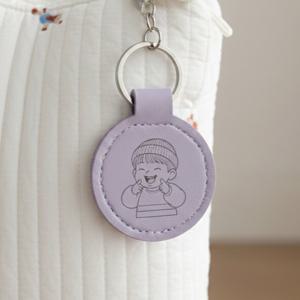 다니샵 가죽 각인 키링 어린이집 유치원 가방 낮잠이불 네임택 이름표 선물 강아지인식표