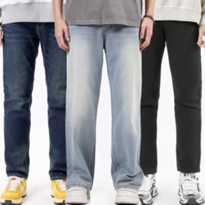 비브레이커스 신상 남자 청바지/빅사이즈/블랙/스판/일자/테이퍼드/와이드/데님팬츠/밴딩/봄/여름/냉감