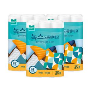 도톰한데코 3겹 30M 30롤 3개 총90롤 화장지 휴지