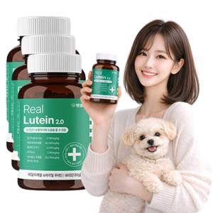 THINK PETs 강아지 눈물 영양제 고양이 눈물자국 눈 노견 착색 냄새 루테인 60정 3개